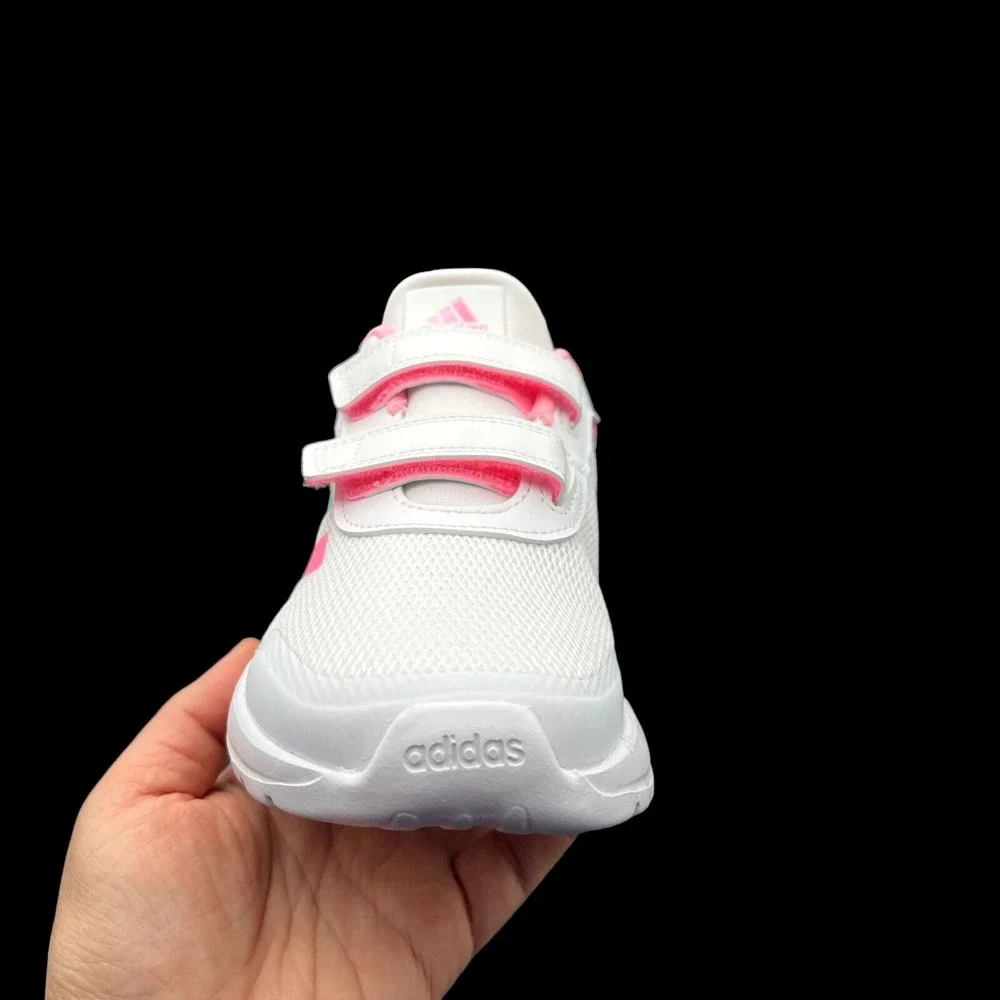 Adidas Youth Girls Running Shoes Size 3 White Multi Lightweight Comfort Sneakers